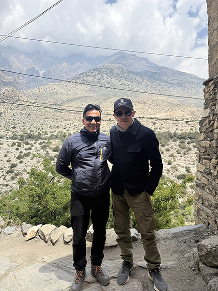 Photo of CEO of Wilderness FIlm Productions with Willem Dafoe.