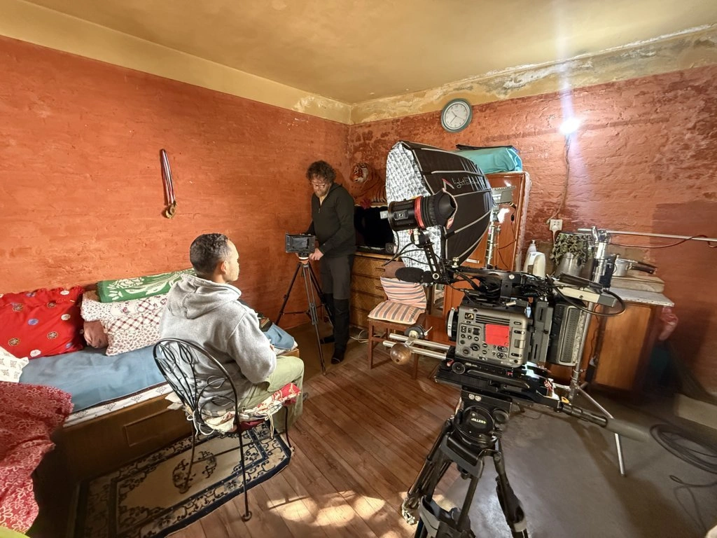 William Churchill filming in Nepal